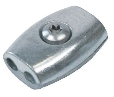 Eivormige staaldraadklemmen RVS