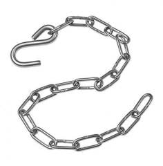 RVS ketting met S haak lengte 10cm tot 100cm