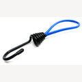 Spanrubber 5mm blauw met 1 grote metalen haak