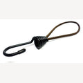 Spanrubber 5mm bruin met 1 grote metalen haak