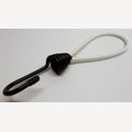 Spanrubber 5mm wit met 1 grote metalen haak