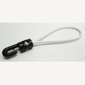 Spanrubber 5mm wit met 1 kunststof haak