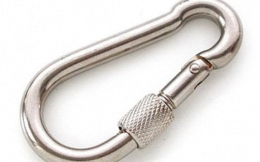 Karabijnhaken RVS met schroefsluiting