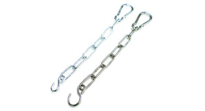 Chain extension with S-hook and carabiner