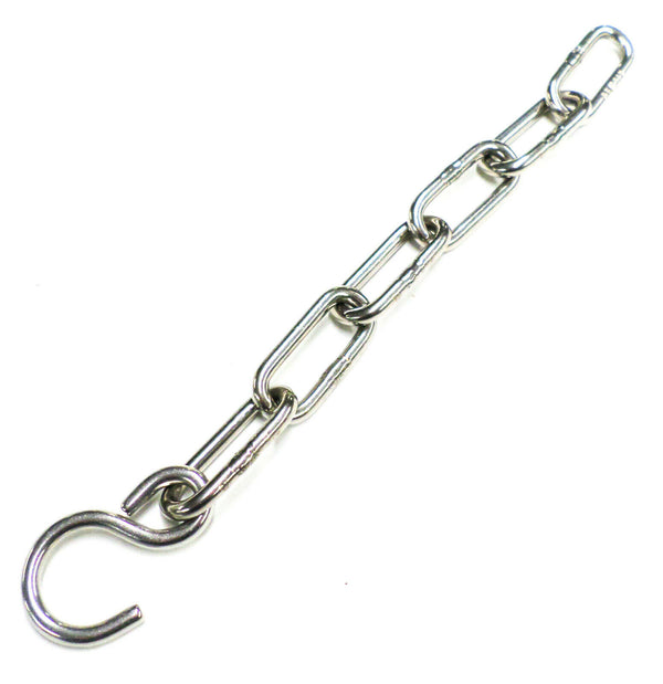 Stainless steel chain extension with stainless steel S-hook