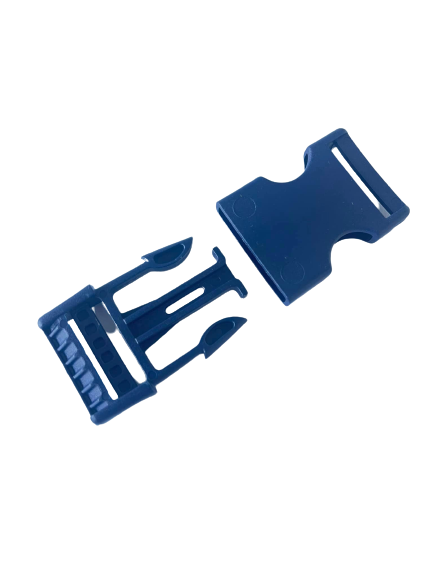 Kunststof gespsluiting blauw