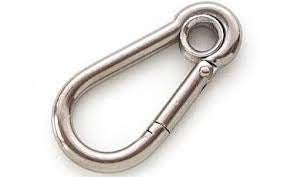 RVS karabijnhaken met ring