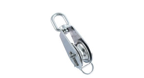 RVS katrollen met draaibaar oog en spie
