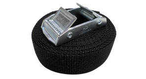 Spanband zwart 25 mm met losse dubbele klemsluiting