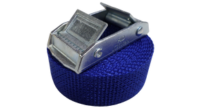 Spanband blauw 25 mm met losse dubbele klemsluiting