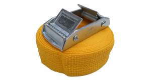 Spanband geel 25 mm met losse dubbele klemsluiting