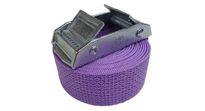 Spanband lila 25 mm met losse dubbele klemsluiting