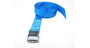 Spanbanden 25 mm blauw met klemsluiting