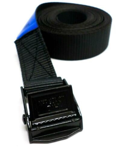 Spanbanden 25 mm zwart met zwarte klemsluiting