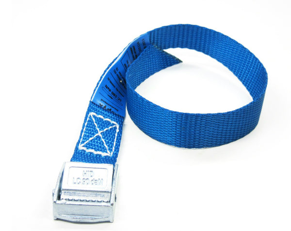 Spanbanden blauw 20 mm met klemsluiting