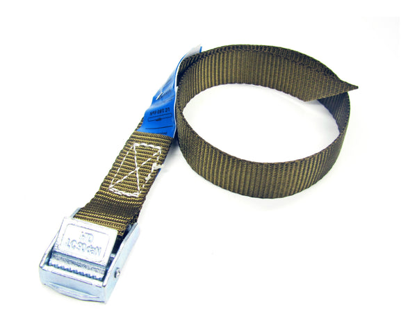 Spanbanden bruin 20 mm met klemsluiting