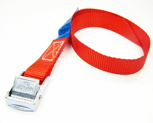 Spanbanden rood 20 mm met klemsluiting