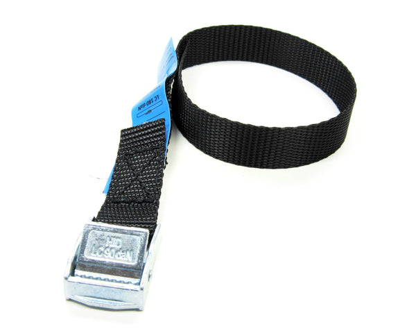 Spanbanden zwart 20 mm met klemsluiting