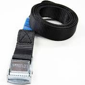 25 mm black tension straps with clamp closure