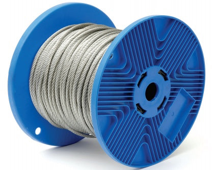 Staaldraad 7x7 RVS AISI 316 geplastificeerd 3/4 mm