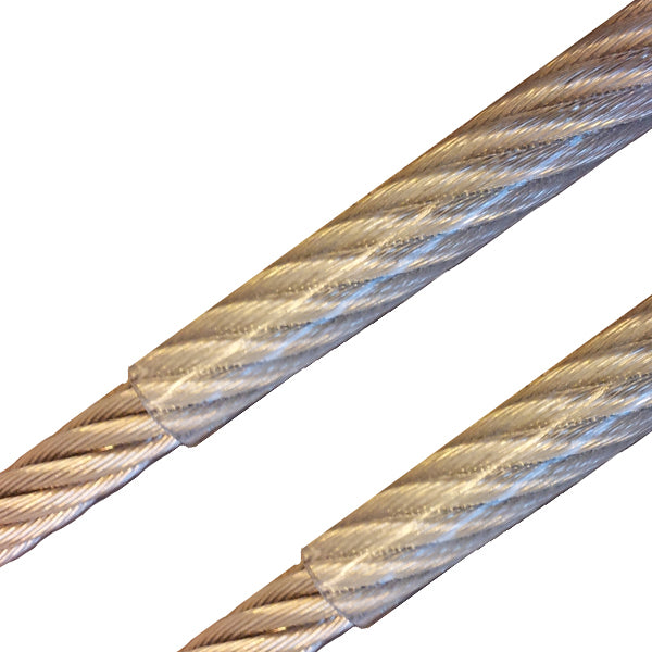 Steel wire 7x7 stainless steel AISI 316 plasticized to size 2/3 mm