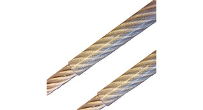 Steel wire 7x7 stainless steel AISI 316 plasticized to size 3/4 mm