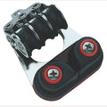 Sprenger Micro XS block with ball bearings, A2/plastic 6mm, 3 rollers, bow, cam clamp, 1 Piece