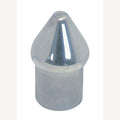 RVS Buiseindstuk, punt, A4 voor buis 25x1,5mm, 10 Stuk