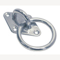 RVS Mastplaat diamant met ring, A2 65x40mm, beugel 6mm, ring 6x35mm, 10 Stuk