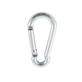 aluminum carabiner, aluminum 6x60mm silver, 10 pieces