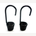 Spanrubbers 5mm zwart met 2 grote metalen haken