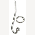 RVS Schuifhaak met ring, A4 5x132mm, 5 Stuk