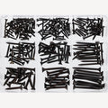 Chipboard Screw Assortment Box, Countersunk Head TX, A4 Art. 9047 3.0-5.0 mm, 210 Pieces, Black, 1 Piece