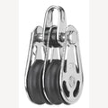RVS Sprenger blok 6mm met glijlager, A2/kunststof met 2 wielen en beugel, 1 Stuk