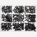 Assortimentsdoos plaatschroeven kruiskop DIN 7981 RVS A4 zwart 3,5-5,5 mm - 200 stuks