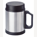 RVS Geïsoleerde mok met deksel, mat, 15-1/Kunststof dubbelwandig 0,35L, 1 Stuk