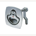 RVS Verzonken handgreep met slot, A4 63x63mm vierkant, 1 Stuk