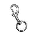 Karabijnhaak RVS met draaibaar oog en rond oog 120 mm - 5 stuks