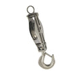 Rope block with swivel carabiner, A2/MS for rope 15mm, roll 75mm, 1 Piece