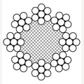 Roestvrijstalen staaldraadkabel 8x7+PP,  A2 10 mm (250 m), 250 Stuk