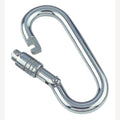 Karabijnhaak RVS ovaal met veersluiting 80 mm - 10 stuks
