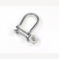 D-sluiting vlak pin met oog 6 mm RVS