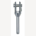 RVS Vorkaansluiting, gedraaide uitvoering, A4 7mm, bout 12mm, 5 Stuk