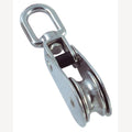 Rope block with swivel eye and hinge, A2/MS for rope 8mm, roll 32mm, 1 Piece