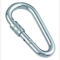 Karabijnhaak RVS peervormig met schroefsluiting 60 mm - 10 stuks