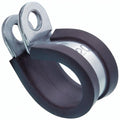 DIN 3016 mounting clamp with rubber insert, A2/rubber 18mm, 12mm band width, 100 pieces