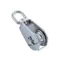 Touwblok RVS voor touw 5 mm - draaibaar oog - afneembare schijf 20 mm