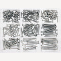 Assortimentsdoos spaanplaatschroeven verzonken kop TX RVS A4 3,0-5,0 mm - 210 stuks