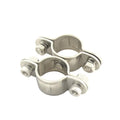 pipe clamp, A2 double, fixed, for 25mm pipe, 5 pieces