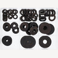 RVS Assortiment boxringen II, A4 8,4-13,0 mm, 100 stuks, zwart, 1 Stuk